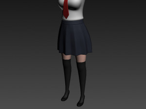 3d cartoongirl020 schoolgirl 3Dモデル