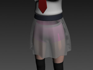 3d cartoongirl020 schoolgirl 3Dモデル