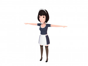 cartoongirl022 maid 3Dモデル