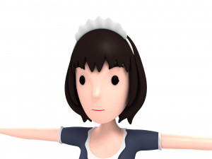 cartoongirl022 maid 3D Model