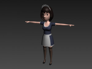 cartoongirl022 maid 3D Model