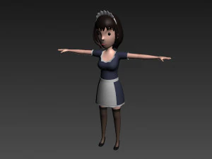 cartoongirl022 maid 3D Model