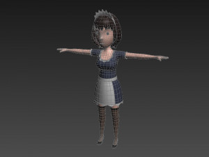cartoongirl022 maid 3D Model
