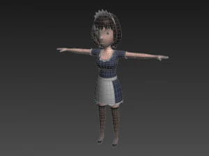 cartoongirl022 maid 3D Model