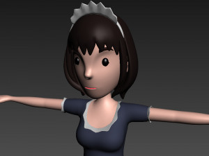 cartoongirl022 maid 3D Model
