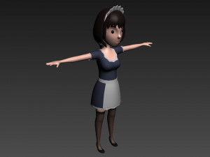 cartoongirl022 maid 3D Model