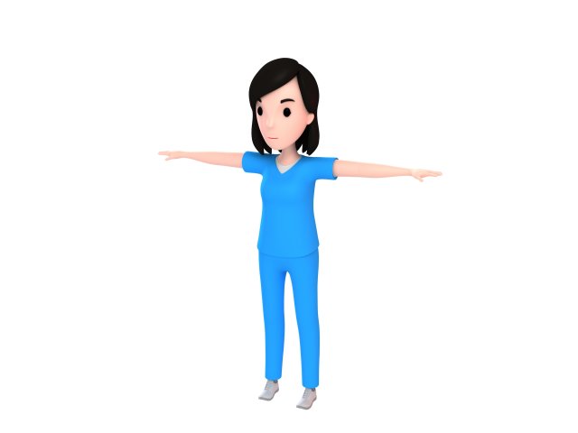 cartoongirl023 nurse Modelo 3D .c4d .max .obj .3ds .fbx .stl .blend 