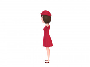 cartoongirl024 girl Model 3D