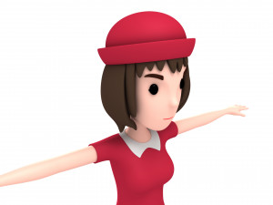 cartoongirl024 girl Model 3D