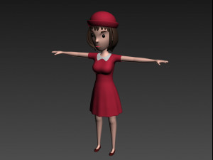 cartoongirl024 girl Model 3D