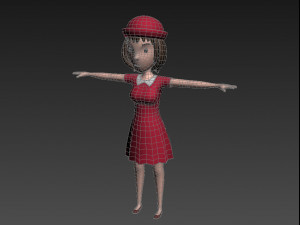 cartoongirl024 girl Model 3D