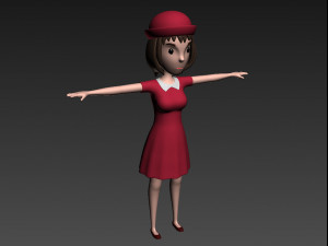 cartoongirl024 girl Model 3D