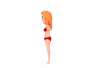 cartoongirl026 bikini girl 3D Model
