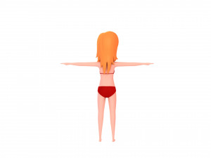 cartoongirl026 bikini girl 3D Model