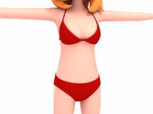cartoongirl026 bikini girl 3D Model