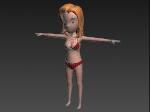 cartoongirl026 bikini girl 3D Model