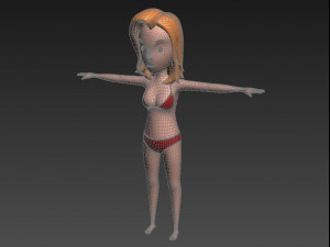 cartoongirl026 bikini girl 3D Model