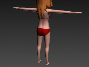 cartoongirl026 bikini girl 3D Model