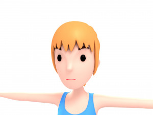 cartoongirl027-girl 3D Model