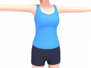 cartoongirl027-girl 3D Model