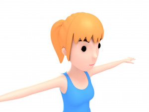 cartoongirl027-girl 3D Model