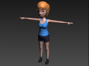 cartoongirl027-girl 3D Model