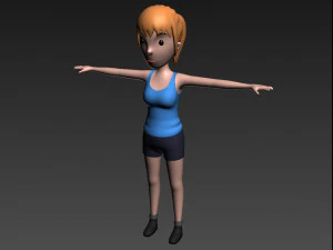 cartoongirl027-girl 3D Model
