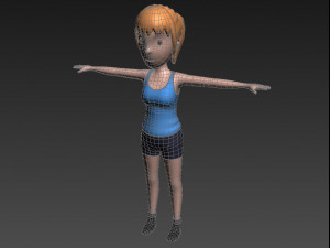 cartoongirl027-girl 3D Model
