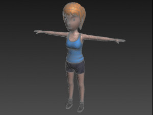 cartoongirl027-girl 3D Model