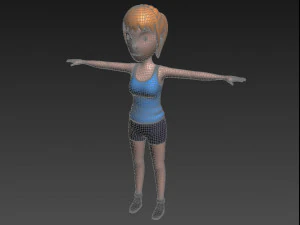 cartoongirl027-girl 3D Model