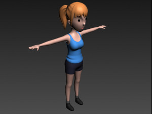 cartoongirl027-girl 3D Model