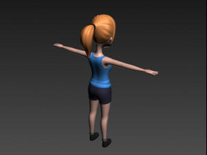 cartoongirl027-girl 3D Model