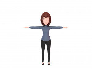 cartoongirl028-girl 3D Model