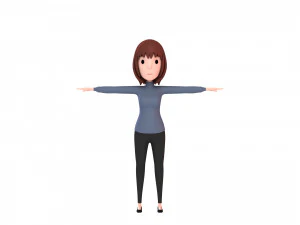 cartoongirl028-girl 3D Model