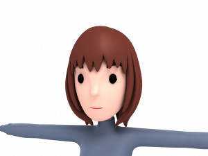 cartoongirl028-girl 3D Model