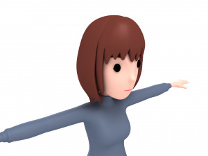 cartoongirl028-girl 3D Model
