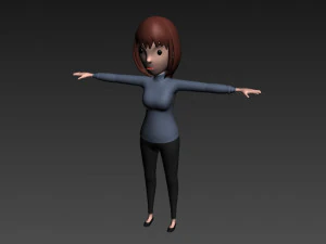 cartoongirl028-girl 3D Model