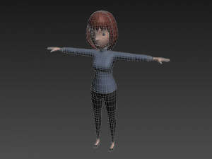 cartoongirl028-girl 3D Model