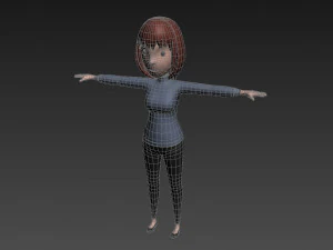 cartoongirl028-girl 3D Model