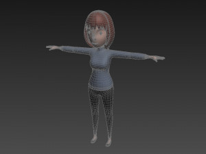 cartoongirl028-girl 3D Model