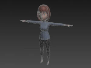 cartoongirl028-girl 3D Model