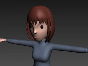 cartoongirl028-girl 3D Model