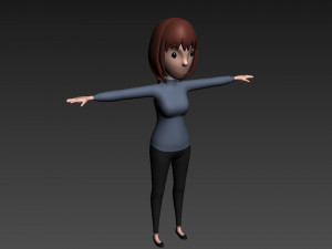 cartoongirl028-girl 3D Model