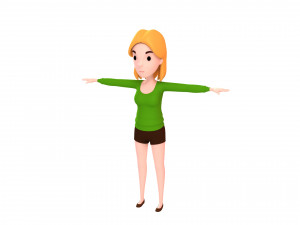 cartoongirl029-girl 3Dモデル