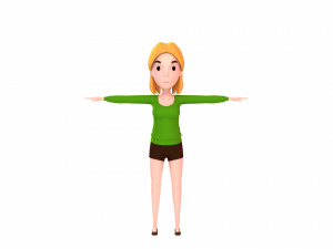 cartoongirl029-girl 3D 모델