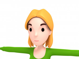 cartoongirl029-girl 3D 모델