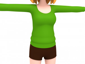 cartoongirl029-girl 3D 모델