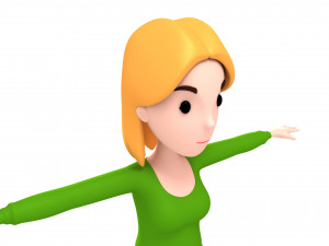cartoongirl029-girl 3D 모델
