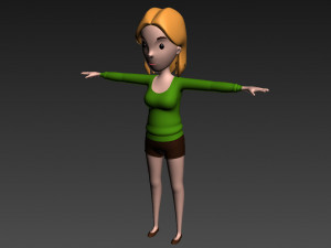 cartoongirl029-girl 3D 모델
