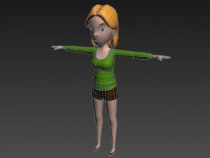 cartoongirl029-girl 3D 모델